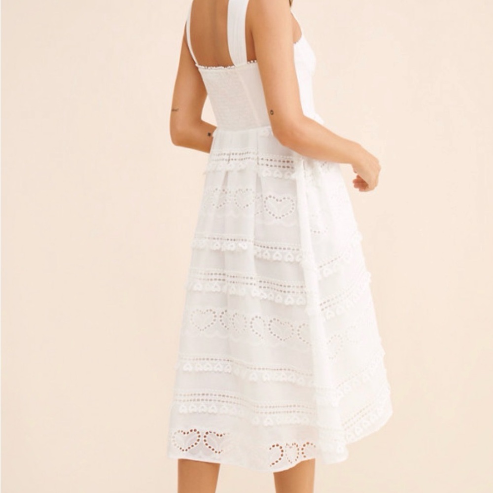English Factory White Tiered Midi Dress - Picture 4 of 4
